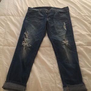 Distressed jeans